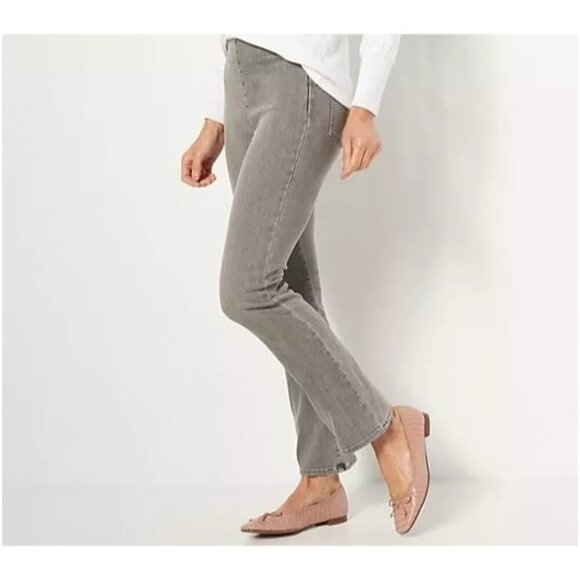 NYDJ Spanspring Pull-On‎ Slim Bootcut Jeans- Clean Barnet Sz PM Neutral Comfort - Picture 1 of 12